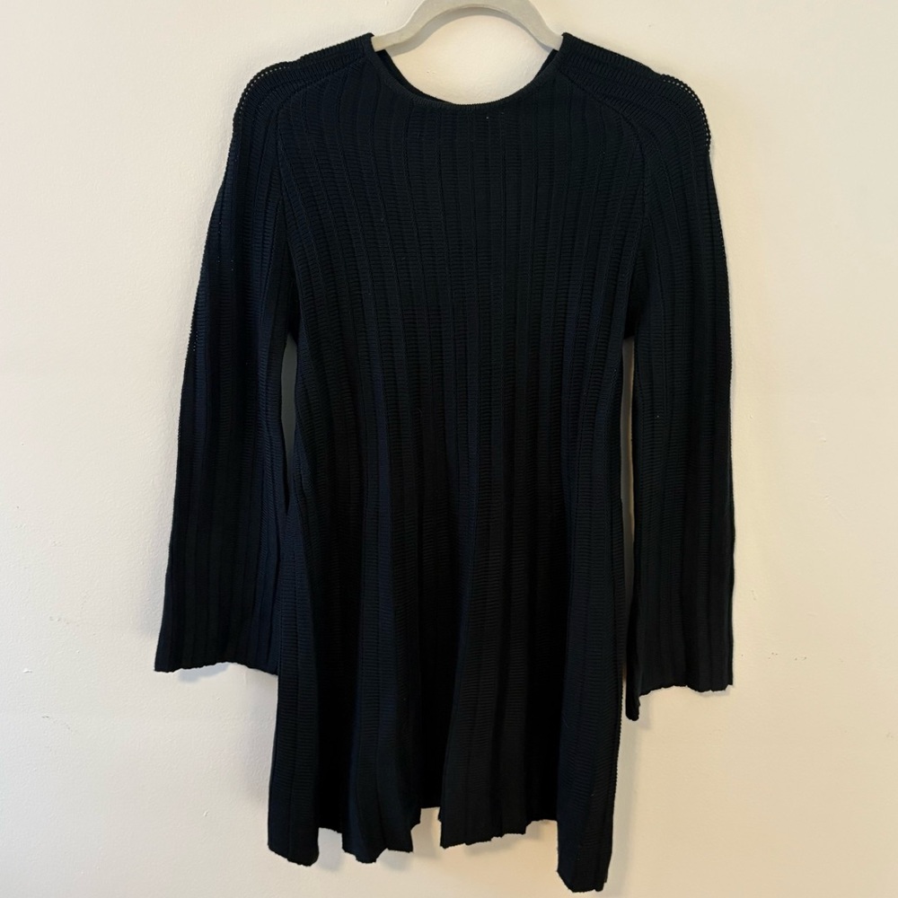 Pomander Place Adi Ribbed Knit Pleated Dress